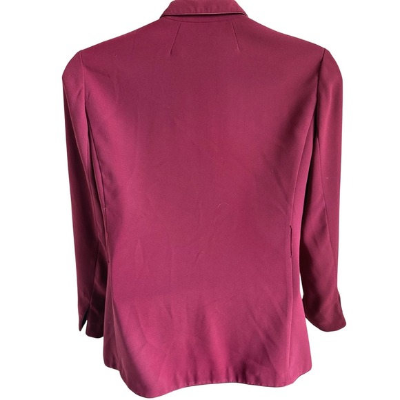 Vintage Style Burgundy Blazer Jacket Womens L J.Crew Workwear Preppy Office Chic - Picture 4 of 7
